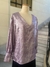 Blusa lila con lurex plata