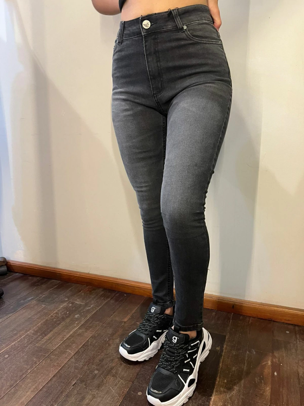 SALE Jeans skinny gris fexty