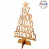 ARBOL NAVIDAD PALABRAS CON BASE 30 CM C-LASER