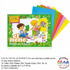 BLOCK DIBUJO No 5 EL NENE COLOR 24 HJS - comprar online