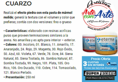 TEXTURA CUARZO GRUESO ETERNA 200 ML -VER COLORES - PRECIO UNITARIO 3 CUOTAS SIN INTERES - DESCUENTOS POR PAGO EFECTIVO, DEBITO Y CREDITO EN UN PAGO - comprar online