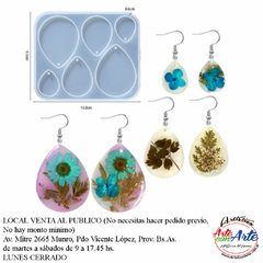 MOLDE SILICONA MS0024 - 6 DIJES LLAVEROS GOTA - comprar online