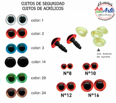 OJITOS ACRILICO No 10 C-ROSC. SEG. X 50 unid. - comprar online