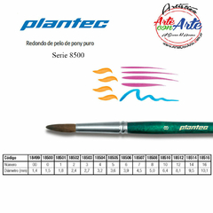 PINCEL PLANTEC PELO DE PONY REDONDO SERIE 8500 No 10 - 3 CUOTAS SIN INTERES - DESCUENTOS POR PAGO EFECTIVO, DEBITO Y CREDITO EN UN PAGO