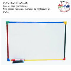 PIZARRA BLANCA 60X80 CM MARCO COLOR --- 3 CUOTAS SIN INTERES - DESCUENTOS POR PAGO EFECTIVO, DEBITO Y CREDITO EN UN PAGO