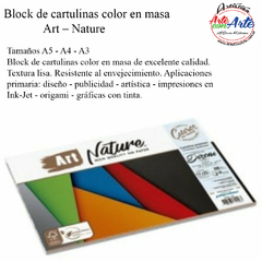 BLOCK CARTULINA COLOR 17x25cm 20 HOJAS 200 gr ART NATURE encolado --- 3 CUOTAS SIN INTERES - DESCUENTOS PAGO EFECTIVO, DEBITO Y CREDITO EN UN PAGO