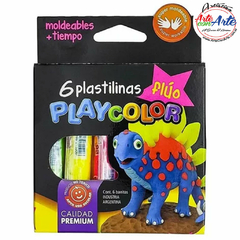 PLASTILINA PLAYCOLOR FLUO 6U. SURT.