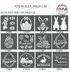 STENCILES 20 X 20 cm PASCUAS - PRECIO UNITARIO - 3 CUOTAS SIN INTERES - DESCUENTOS POR PAGO EFECTIVO, DEBITO Y CREDITO EN UN PAGO