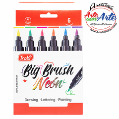 MARCADORES TRABI PINCEL BIG BRUSH NEON X 6UNID. TR2343 - 3 CUOTAS SIN INTERES - DESCUENTOS POR PAGO EFECTIVO, DEBITO Y CREDITO EN UN PAGO