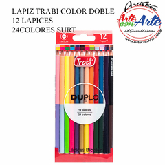 LAPIZ TRABI COLOR DOBLE 12 LAPICES 24COLORES SURT - 3 CUOTAS SIN INTERES - DESCUENTOS POR PAGO EFECTIVO, DEBITO Y CREDITO EN UN PAGO - comprar online