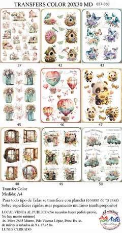 TRANSFERS COLOR 20X30CM A4 MD 037-050 - comprar online