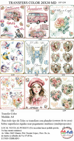 TRANSFERS COLOR 20X30CM A4 MD 107-124 - comprar online