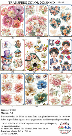 TRANSFERS COLOR 20X30CM A4 MD 125-133 - comprar online