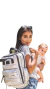 Mochila Maternal Impermeable Plateada