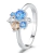 PLATA Anillo cristal Furia N°15