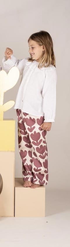 PANTALON CORDEROY TULIPAN BORDO - comprar online