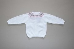 CAMPERA GUARDA BABY BLANCA CON ROSA - comprar online