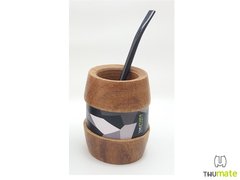Mate de algarrobo con bombilla de aluminio - comprar online
