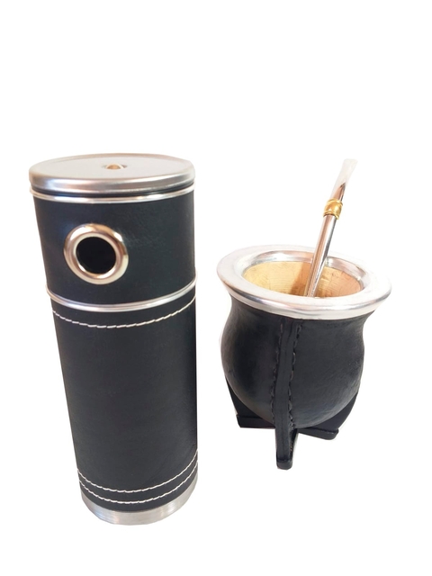 Combo Yerbero con filtro + Mate camionero + bombilla