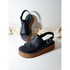 Imagen de Sandalias GINA -cuero negro