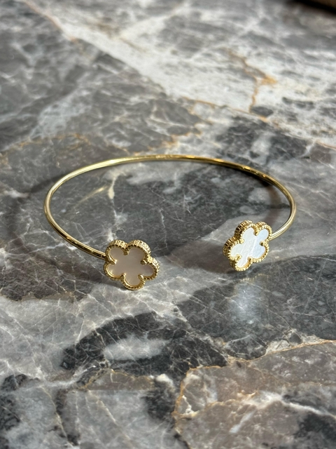 Pulsera semi Esclava Plata Gold