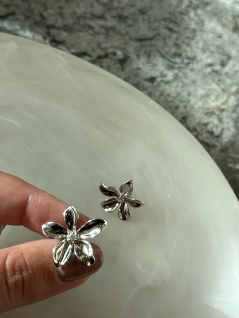 Aros Flora Plata - comprar online