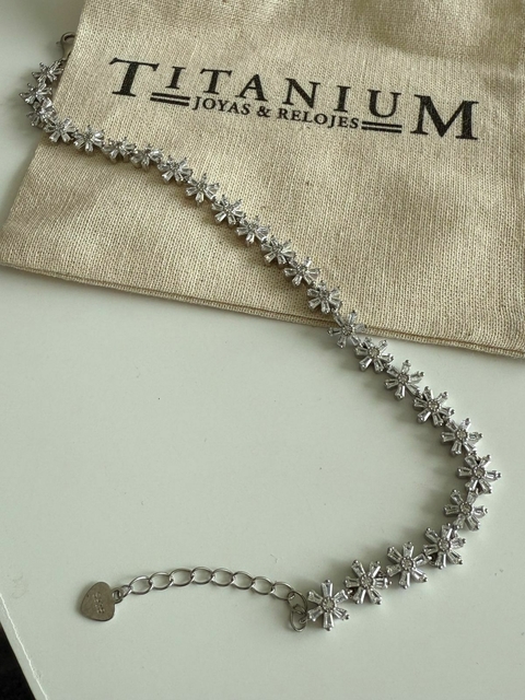 Pulsera Flora Plata