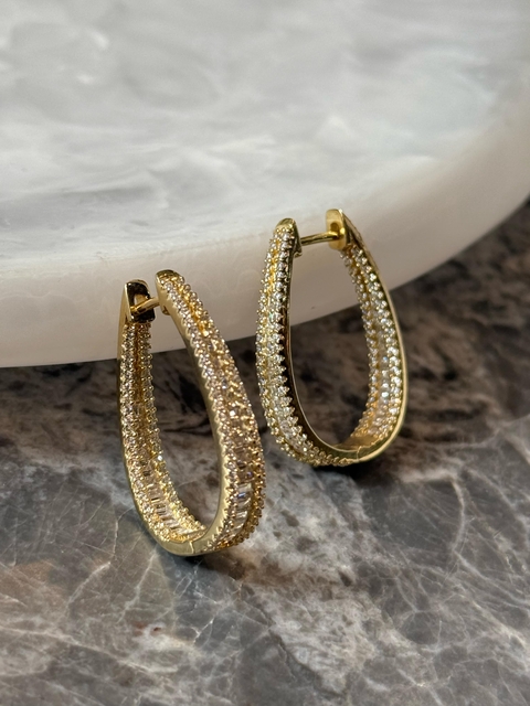 Aros Argollas Plata Gold