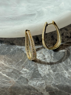 Aros Argollas Plata Gold - comprar online