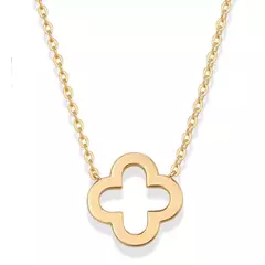 Collar trébol calado