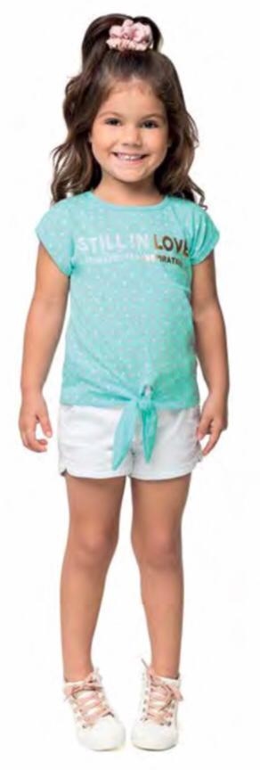 Blusa Infantil Menina Angerô 22065 Azul