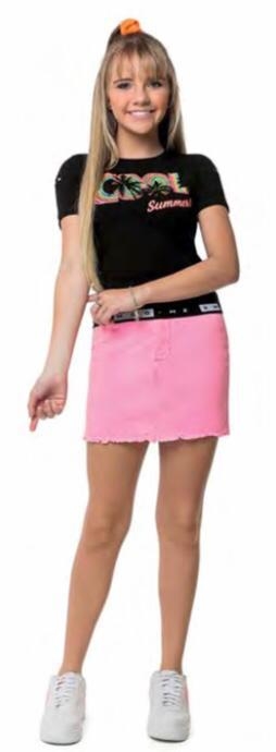 Blusa Juvenil Feminina Angerô 23061 Preto