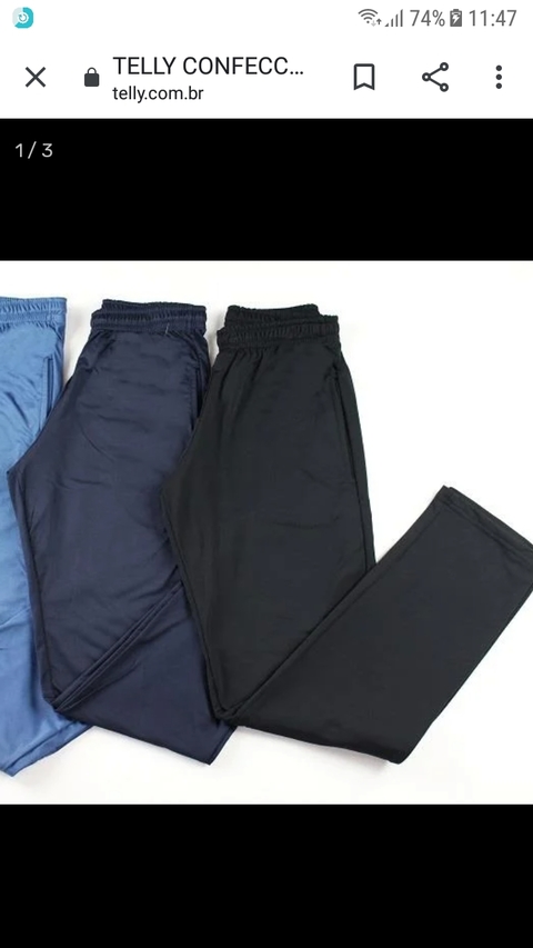 Calça Masculina Telly Confort Farroupilha 6095 Azul Marinho/Preto