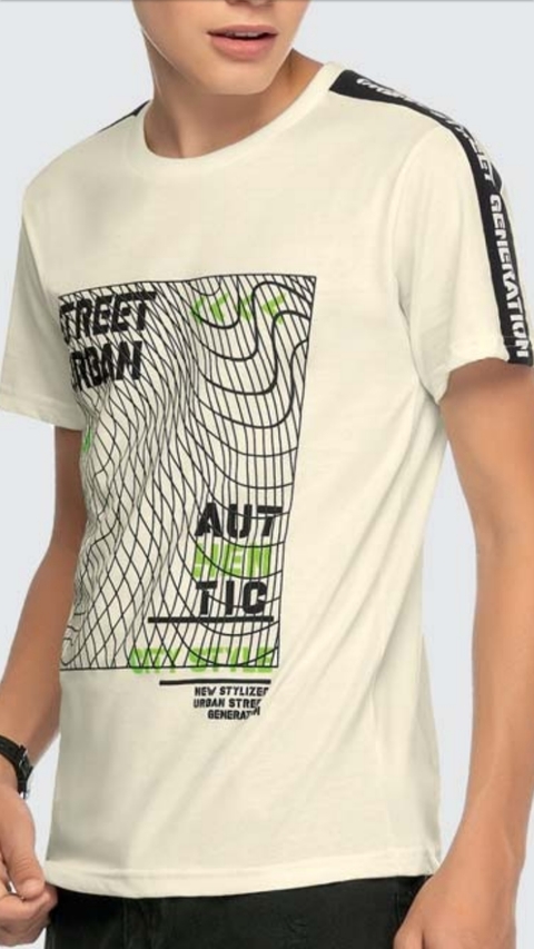 Camiseta Juvenil Masculina And.Go Estampa 25097 Perola 12/18