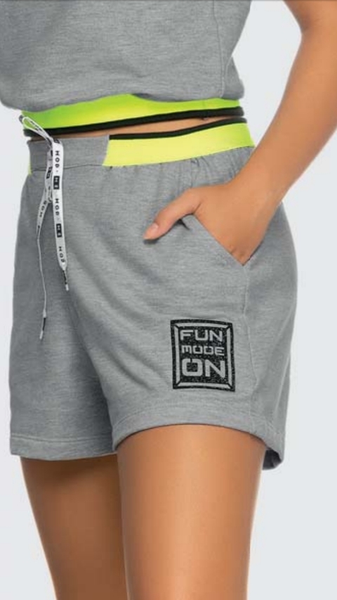 Shorts Juvenil Feminino Mod.Me Moletin 23119 Mescla 16