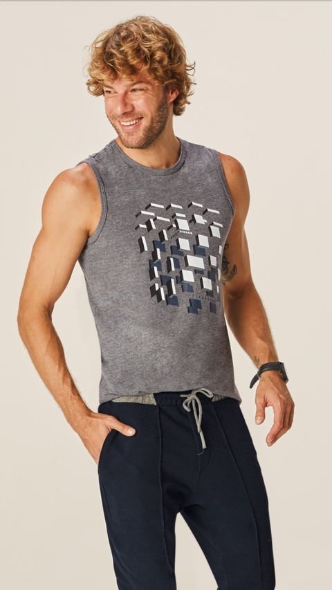 Regata Masculina Malwee Tradicional 1000085989 Mescla XGG