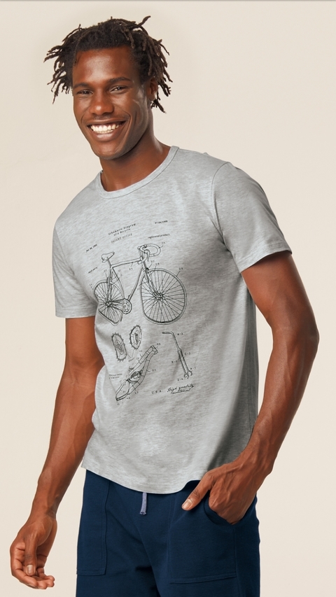 Camiseta Masculina Malwee Slim 1000085996 Mescla