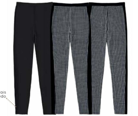 Calça Feminina Briard 6302350 Preto Xadrez