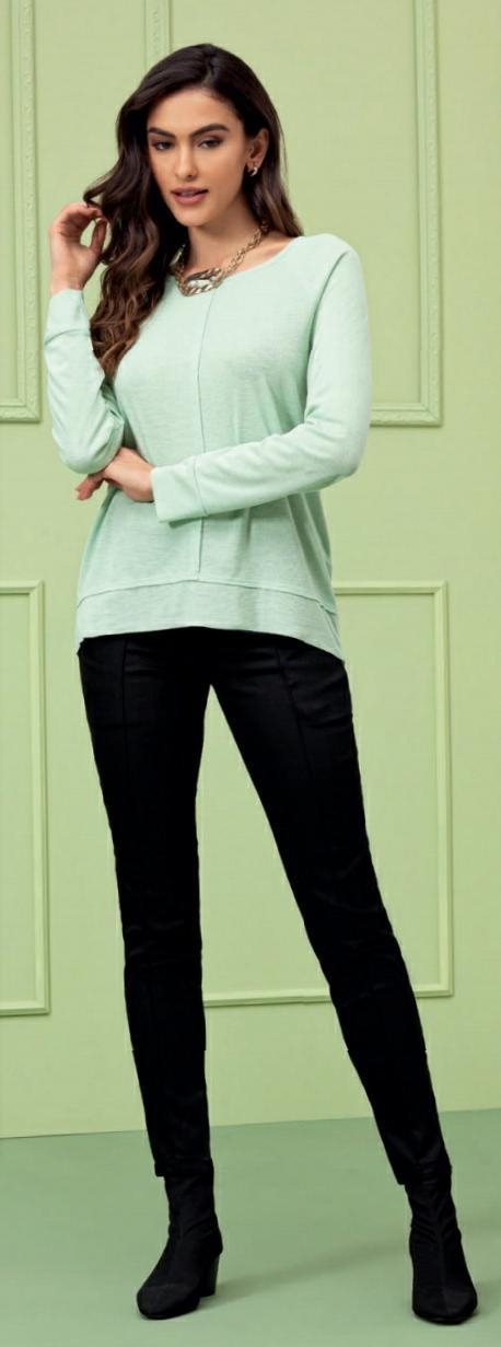 Blusa Feminina Doce Trama 102856 Menta G