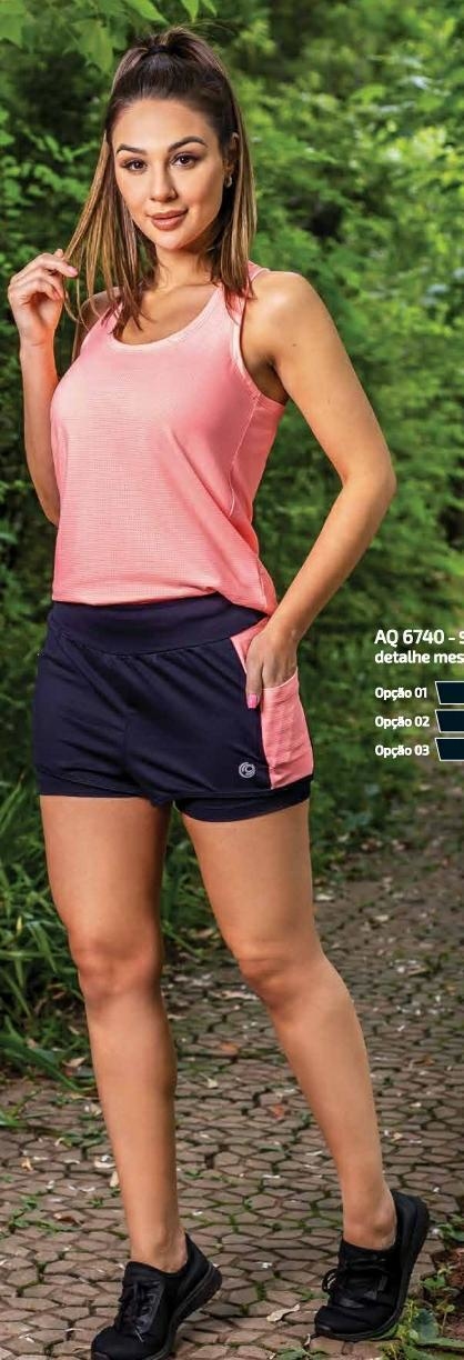 Short Ciavest Duplo Dry Com Bolso AQ 6740 Preto