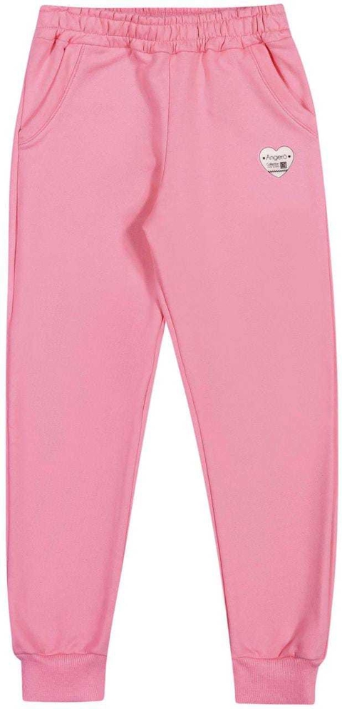 Calça Infantil Feminina Angerô Moletom 22163 Rosa/Mescla