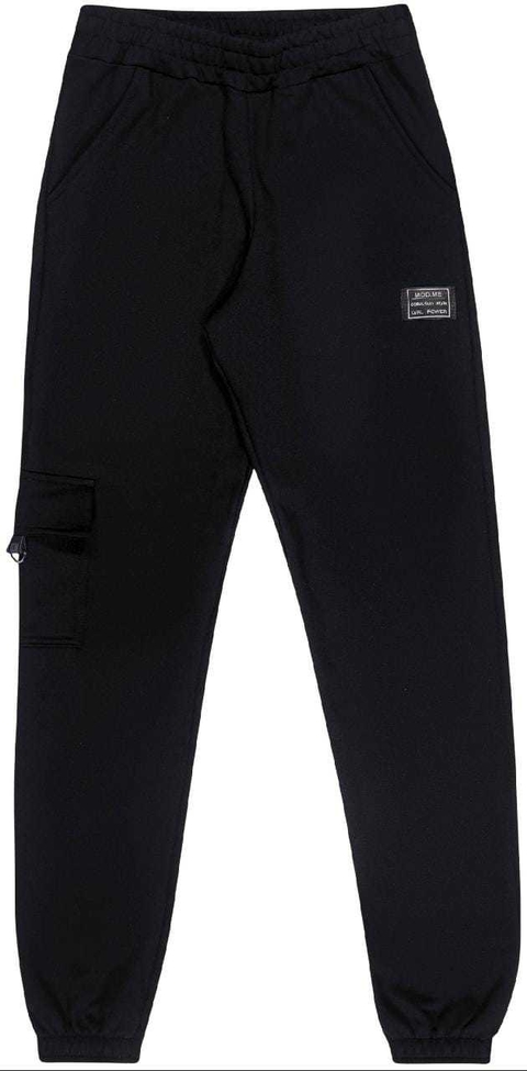 Calça Juvenil Feminina Mod Me Moletom Bolso Lateral 23157 Preto 16