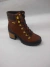 Bota Feminina Pegada Couro Rustic Coturno 281321 Preto/Terracota - comprar online