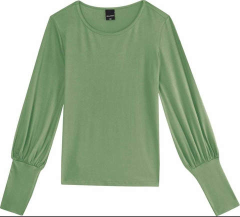Blusa Feminina Malwee Malha Tradicional 83227 Verde/Preto