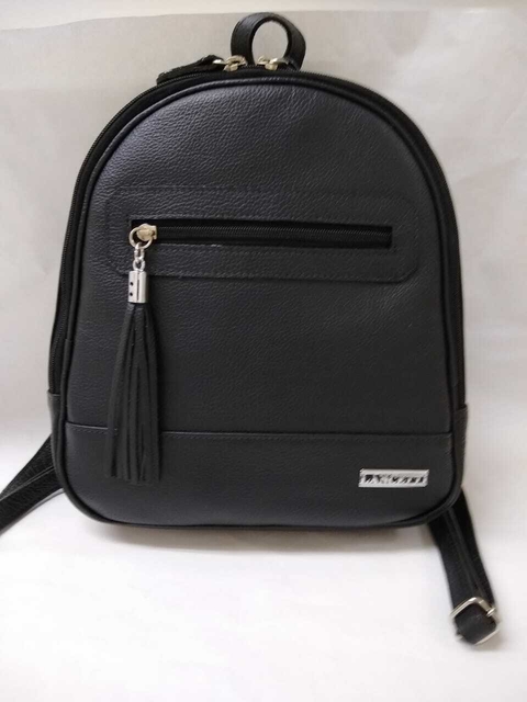 Bolsa Lancetti Couro Mochila 551 Preto/Marrom