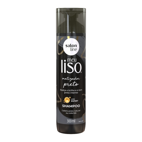 Shampoo Meu Liso Matizador Preto 300ml Salon Line