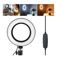 ILUMINADOR RING LIGHT MESA + TRIPÉ 16cm RING FILL LIGHT - comprar online
