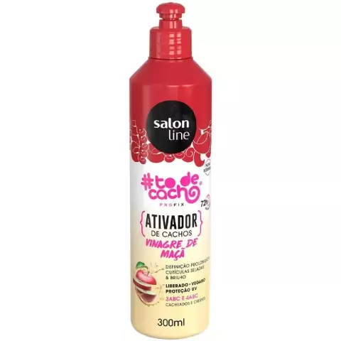 ATIVADOR DE CACHOS SALON LINE - VINAGRE DE MAÇA 300ml