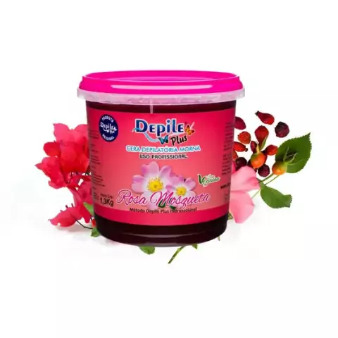 CERA DEPILATÓRIA DEPILE PLUS - ROSA MOSQUETA 600g