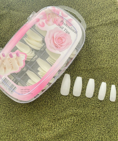 UNHA TIPS PRODESSIONAL NAIL TIPS BAILARINA CX C/ 100 UND